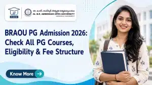 BRAOU PG Admission 2026 courses, eligibility, fee structure and admission process